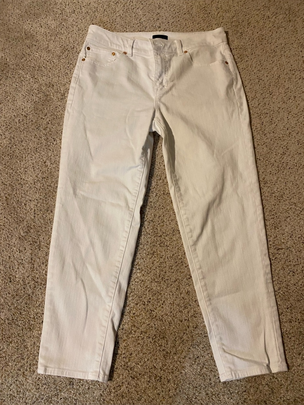 Talbots White Straight Leg Pants